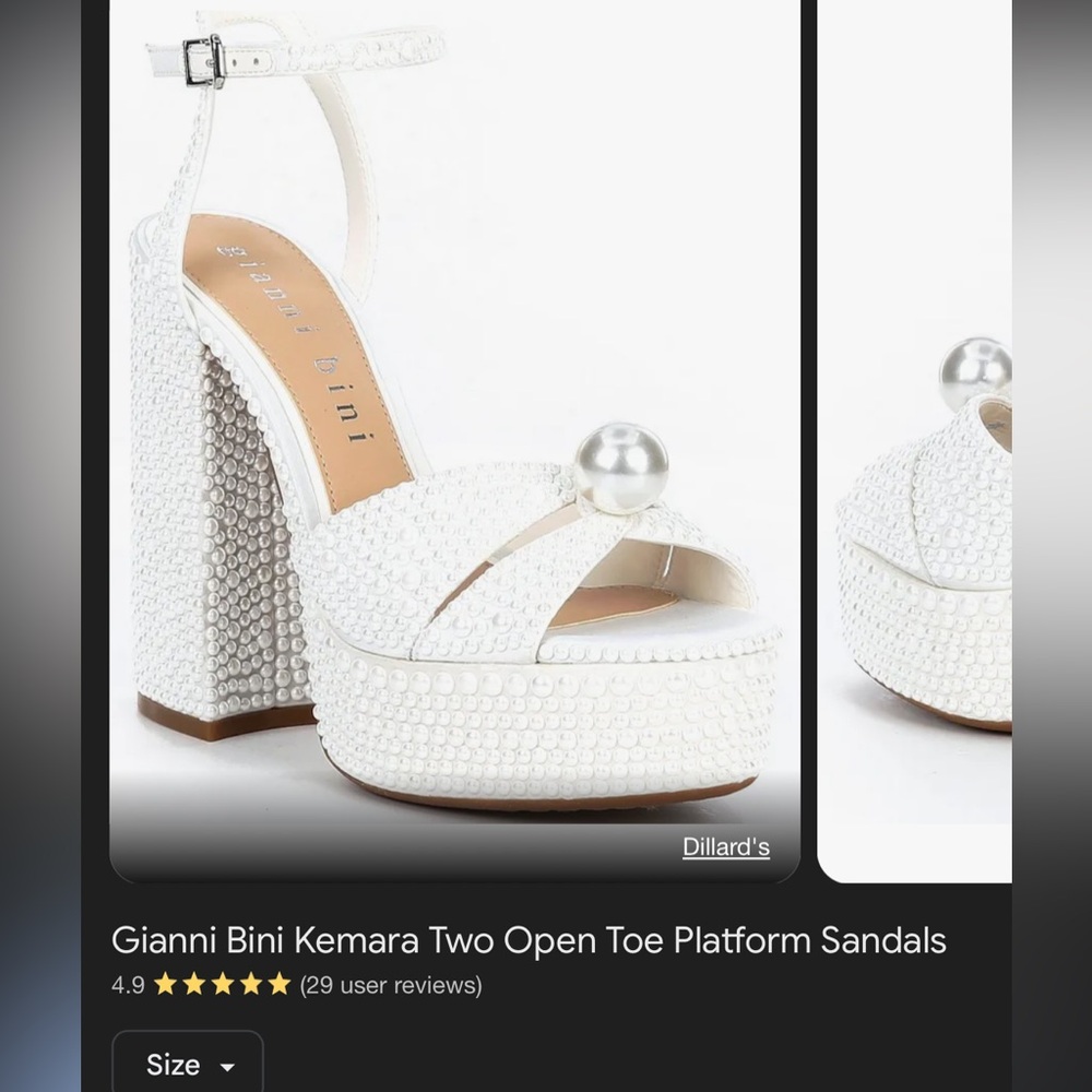 Gianni Bini Pearl White Heels